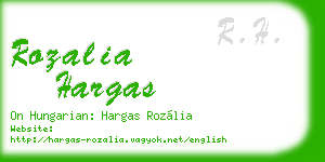 rozalia hargas business card